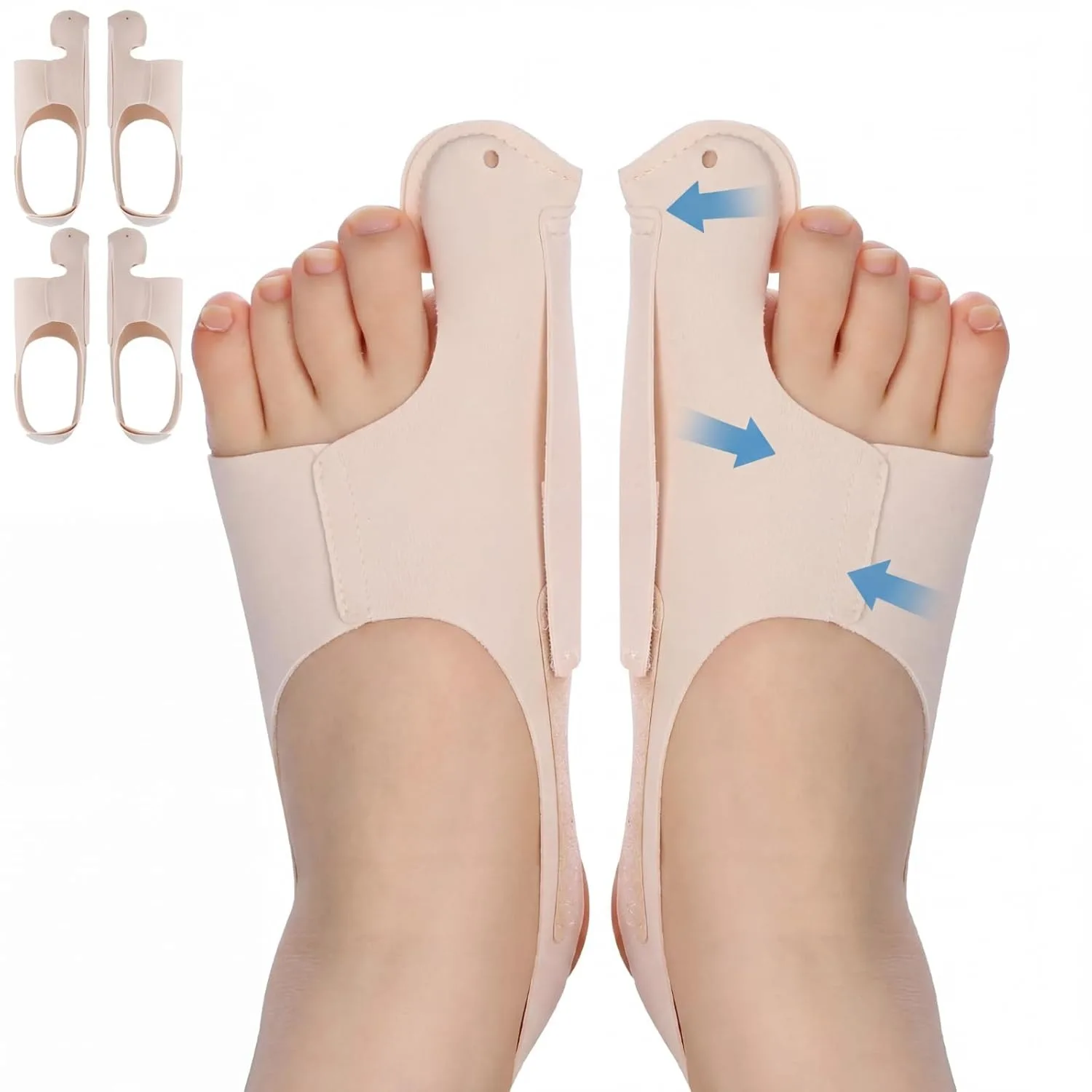 1 Stück Hallux-Valgus-Korrektursocken, Komfortabel und Atmungsaktiv für Tag/Nacht, Schmerzlinderung, Rutschfester Großzehen-Geradehalter