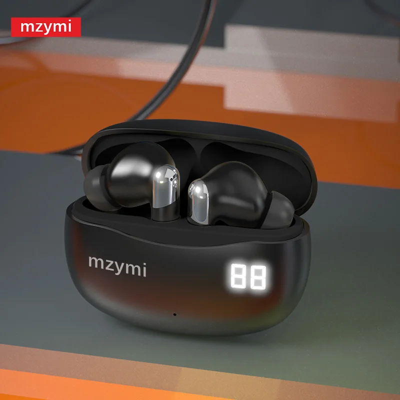 Mzymi E3B TWS auriculares Bluetooth cancelación activa de ruido auriculares inalámbricos ANC + ENC auriculares micrófono incorporado para XIAOMI Android iOS