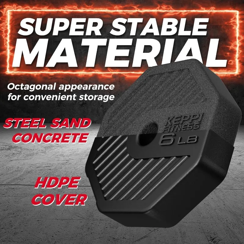 調節可能なダンベルセット、30/40/50/70/90ポンドのウェイトセット、コネクターバー付き、4 in 1トレーニングギア、ケトルベル、バーベル