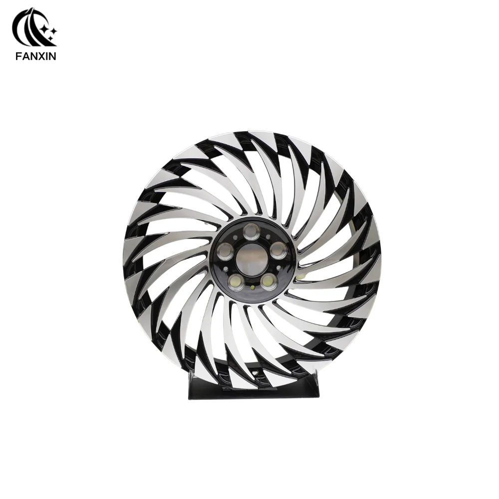 

New Hot Sale Manufacturer Direct Sales Rotating 5-Hole Forged Aluminum Alloy Wheel Hub 40mm ET Black Finish Multi Spoke Design
