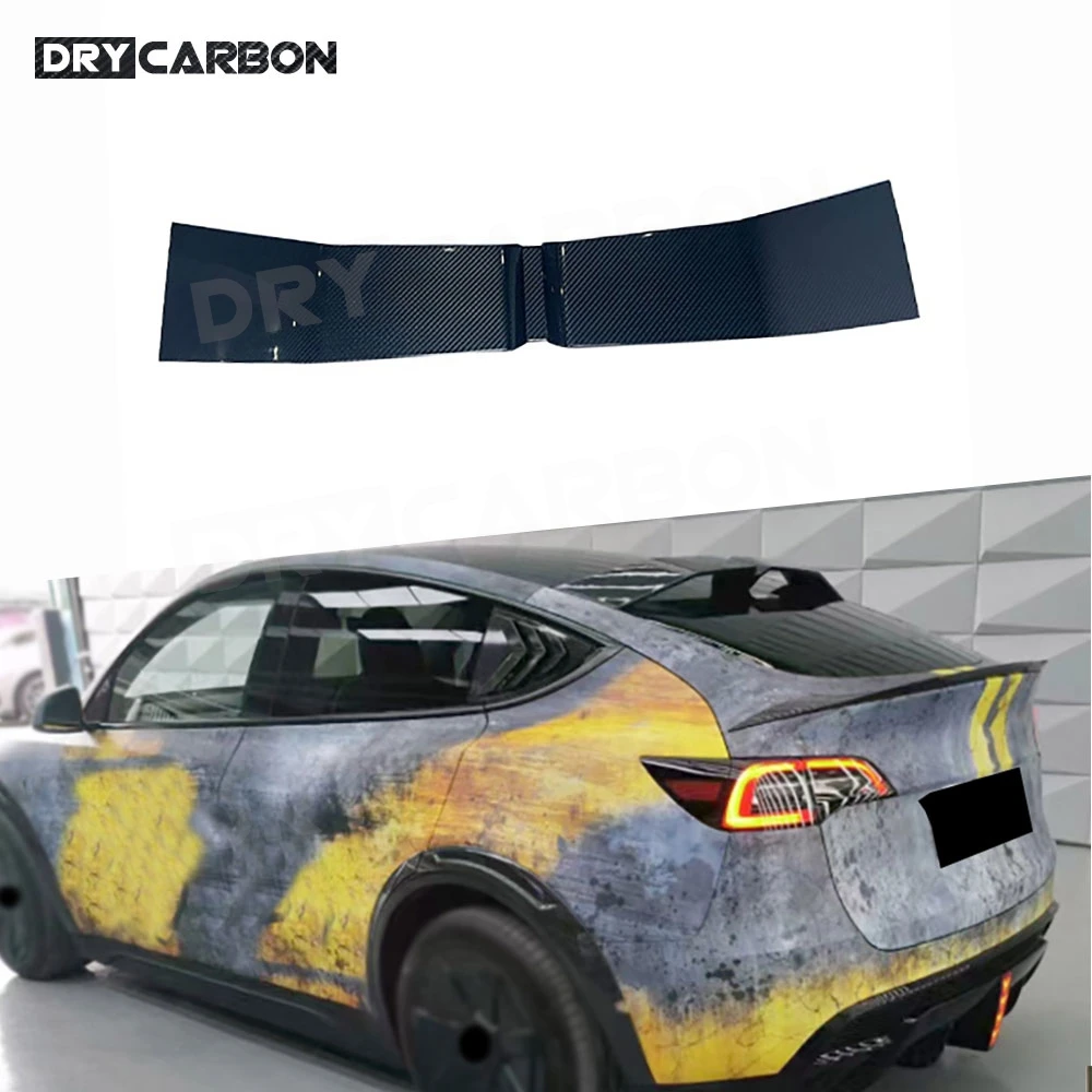 

Carbon Fiber S Style Rear Boot Spoiler Car Body Kits Accessories FRP Rear Spoiler for Tesla Model Y 2020-2023