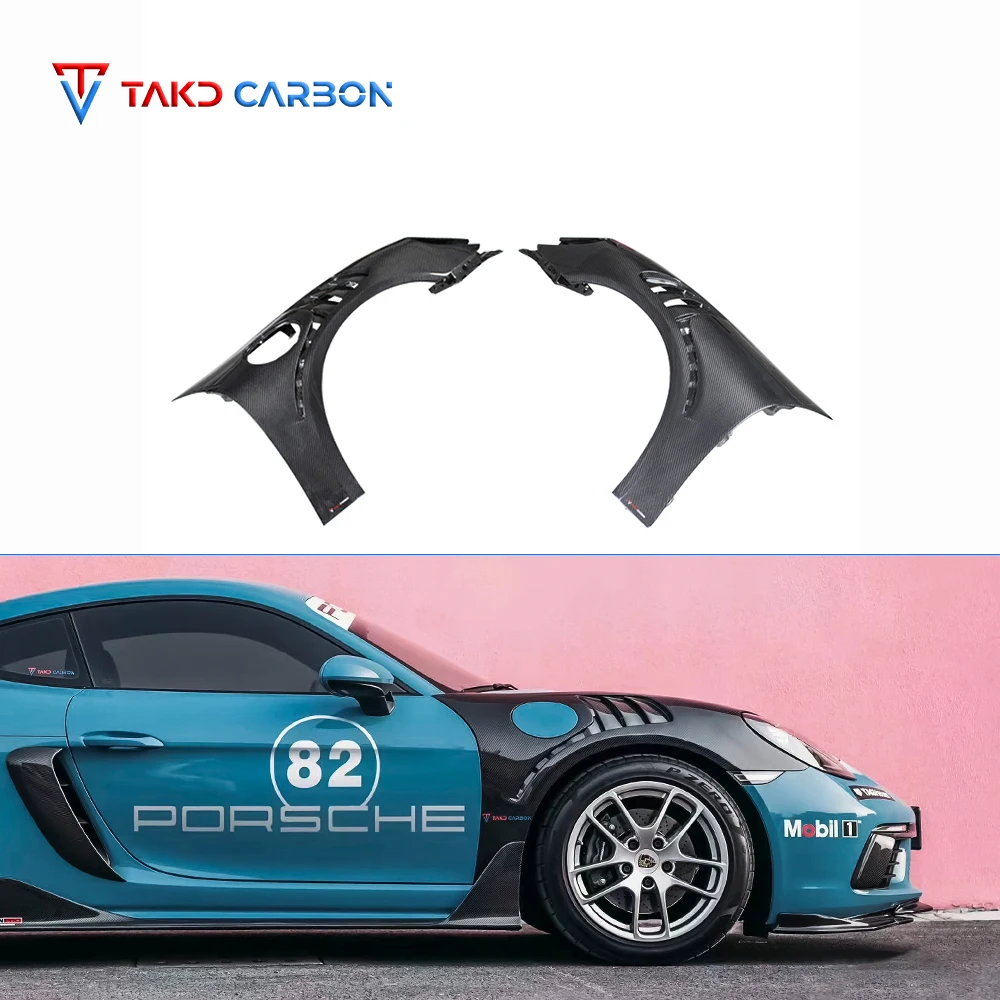 

Передние боковые крылья TAKD из углеродного волокна для Porsche 718 Boxster Cayman 2016-2023 гг.