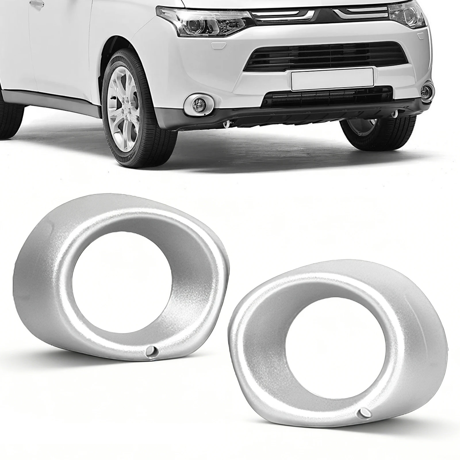 2 Stück Front stoßstange Nebels chein werfer Lampe Abdeckung Rahmen Lünette links und rechts für Mitsubishi Outlander d571 d572 – Detail 10