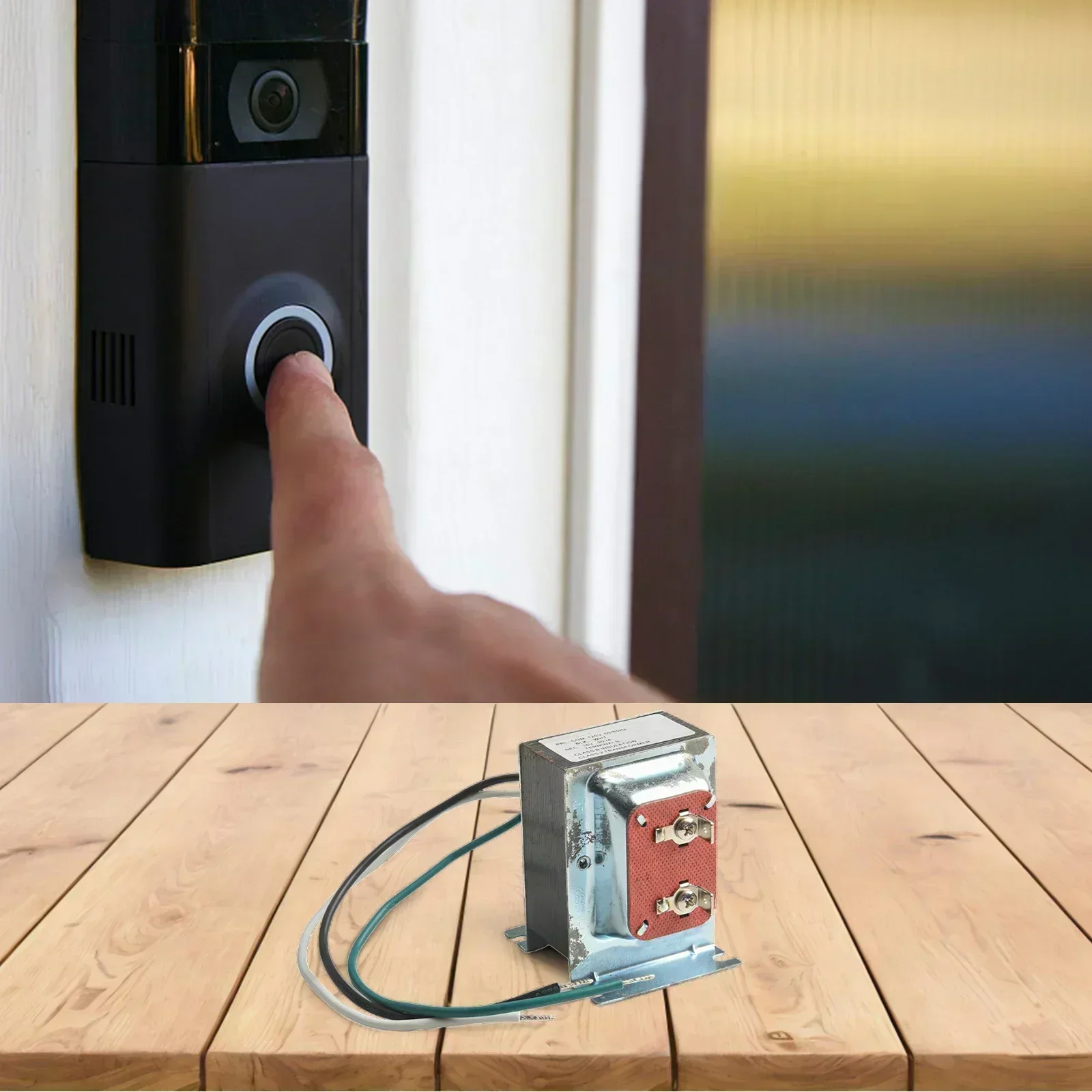 

Трансформатор видеодверного звонка 16 В 30 ВА, экранированный силовой трансформатор для проводного дверного звонка и термостата, совместимый с большинством марок