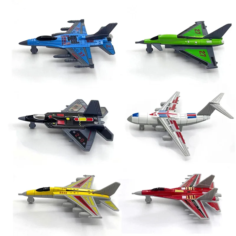 10 センチメートル戦闘機モデル 6 個航空機セットミニ合金 + PVC 軍用
