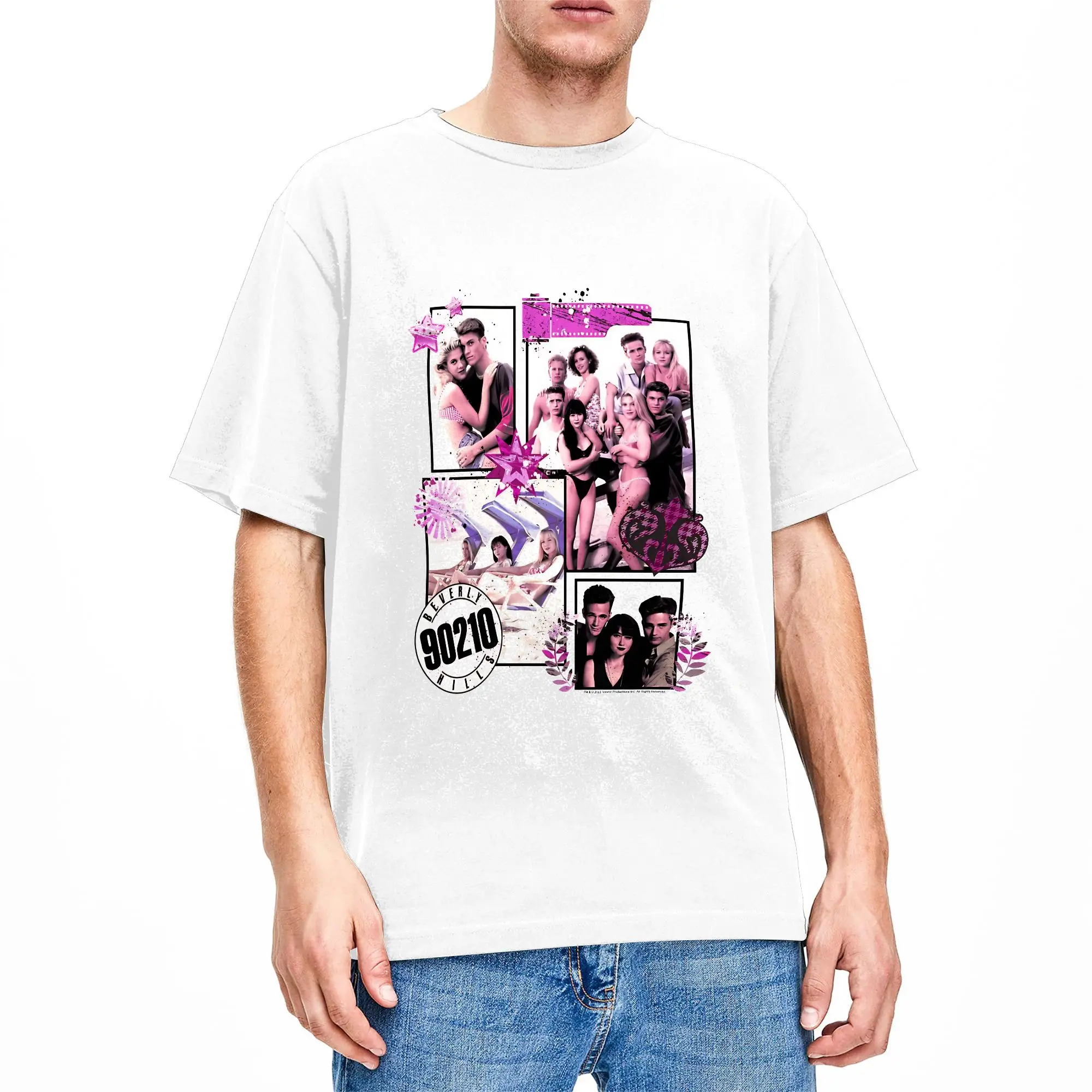 Beverly Hills, 90210 T Shirt Summer  Vintage T Shirts Cotton Harajuku Tshirt For Men Printed Tops