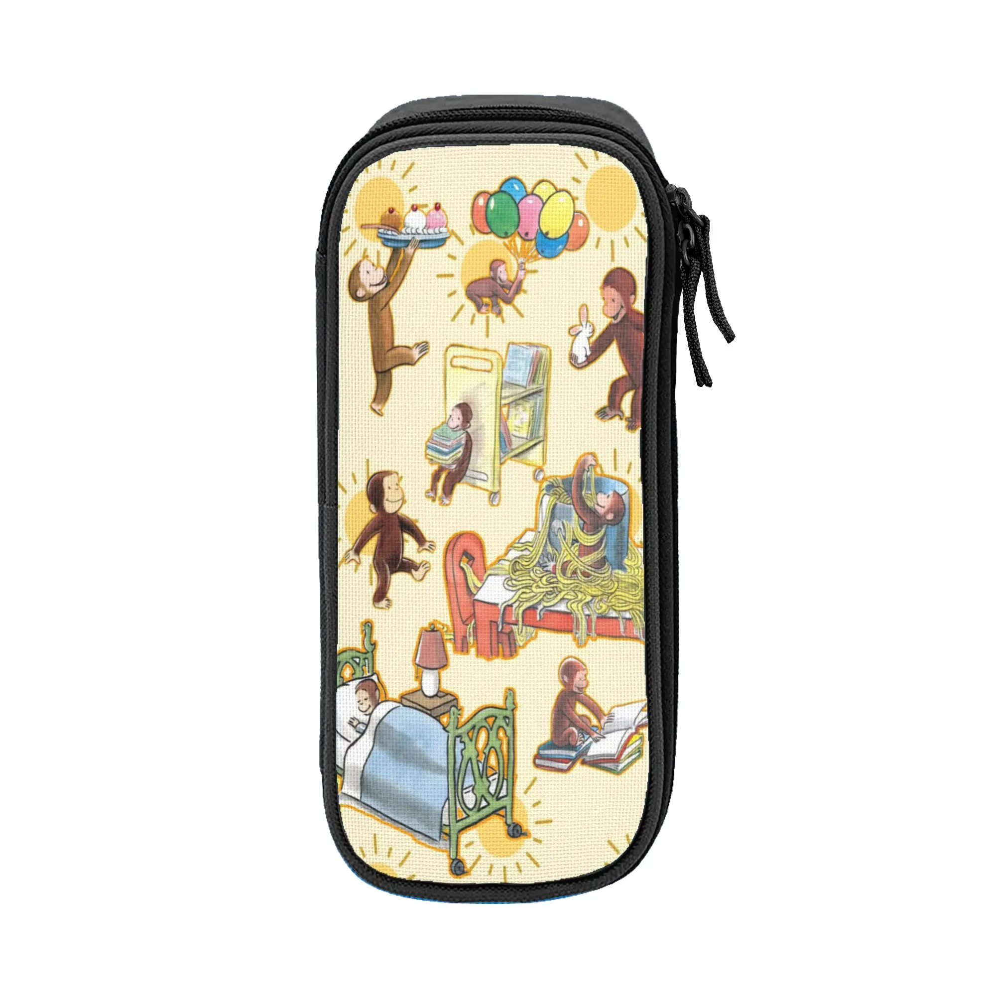 Creative Curious George African Monkey  Pencil Cases  Pencilcases Pen for Girl Boy Bag School Supplies Zipper Stationery