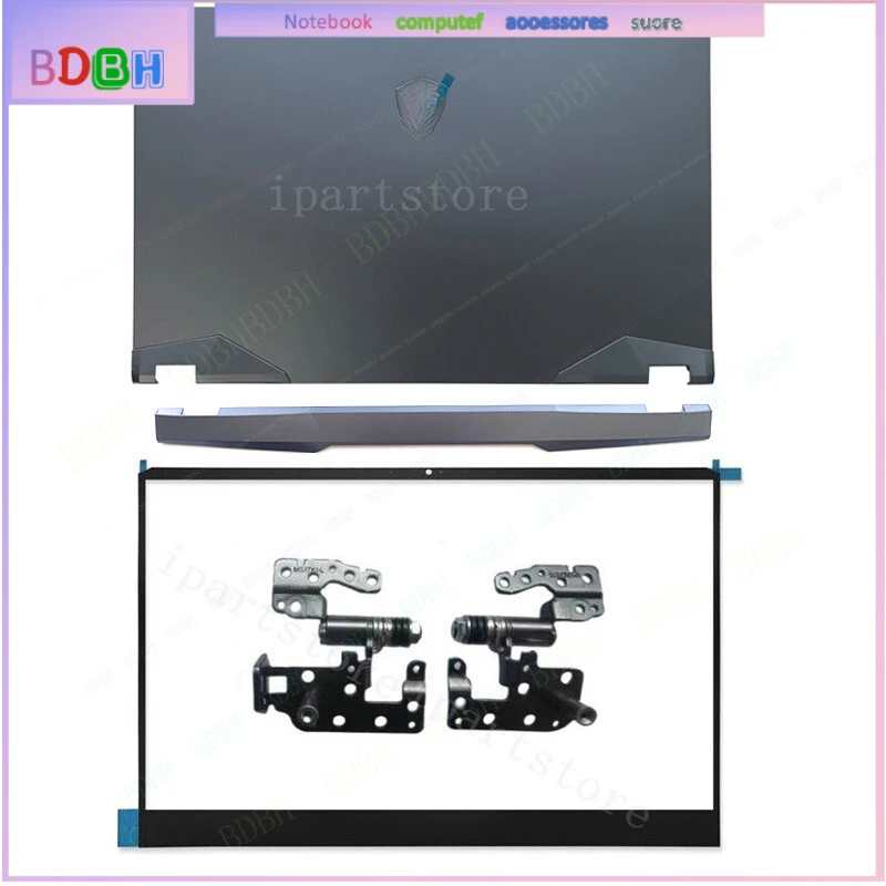 For  MSI GE76 Raider 10SGS SFS MS-17K1 LCD Back Cover+Front Bezel+Hinges Blue