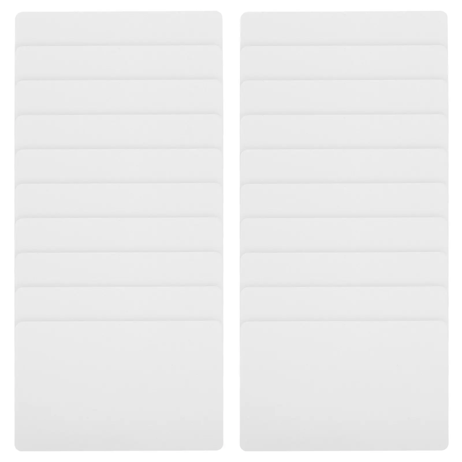 

20Pcs Blank PVC Cards White Plastic Card Double-Sided Printable Waterproof Identification Badge Photo Business Card Printer