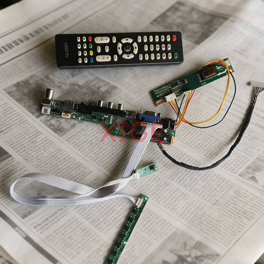 

Matrix Drive Board Fit LQ133K1LA04 B133EW01 LQ133K1LD4B LQ133K1LA4A 1-CCFL 1280x800 LVDS 20-Pin 1280*800 HDMI+VGA+AV+USB Kit DIY