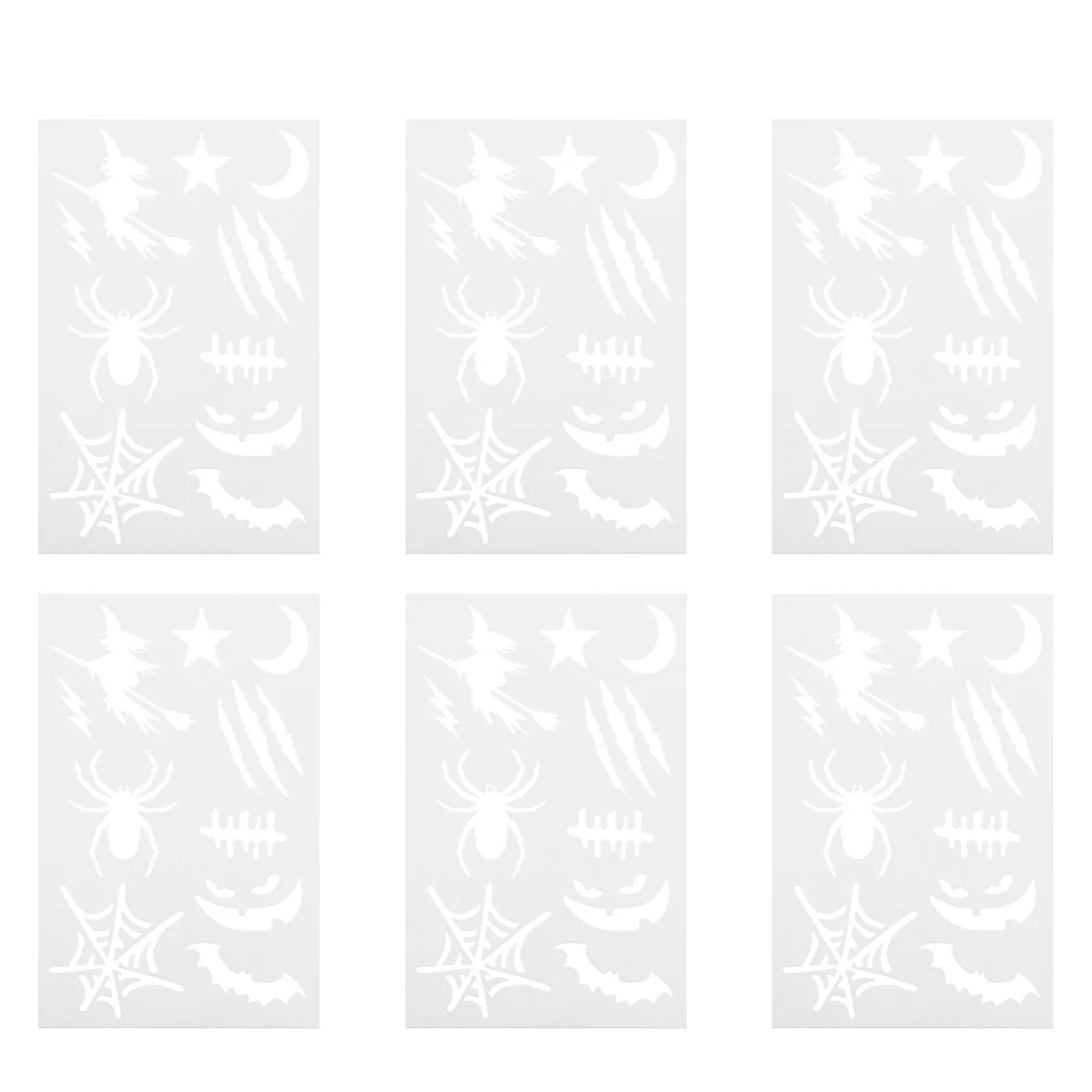 

20Pcs Halloween Painting Stencil Templates Hollow Pumpkin Designs Reusable Washable PP Material for Kids Drawing DIY Craft Home