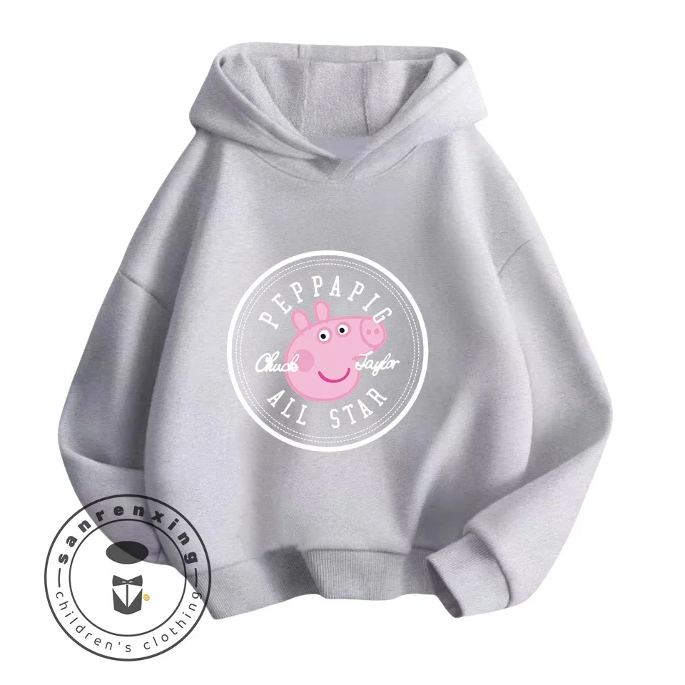 2024 Innovative Ideas and Creative Designs Novel Peppa Pig Garments That Spark the Imagination Children\'s Long Sleeved Hoodie