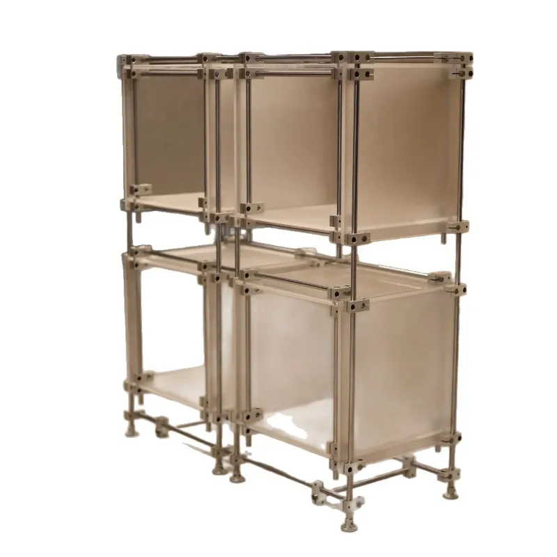 

Многоярусная напольная полка из матового акрила с оптической осью для хранения, тумба для гостиной и столовой