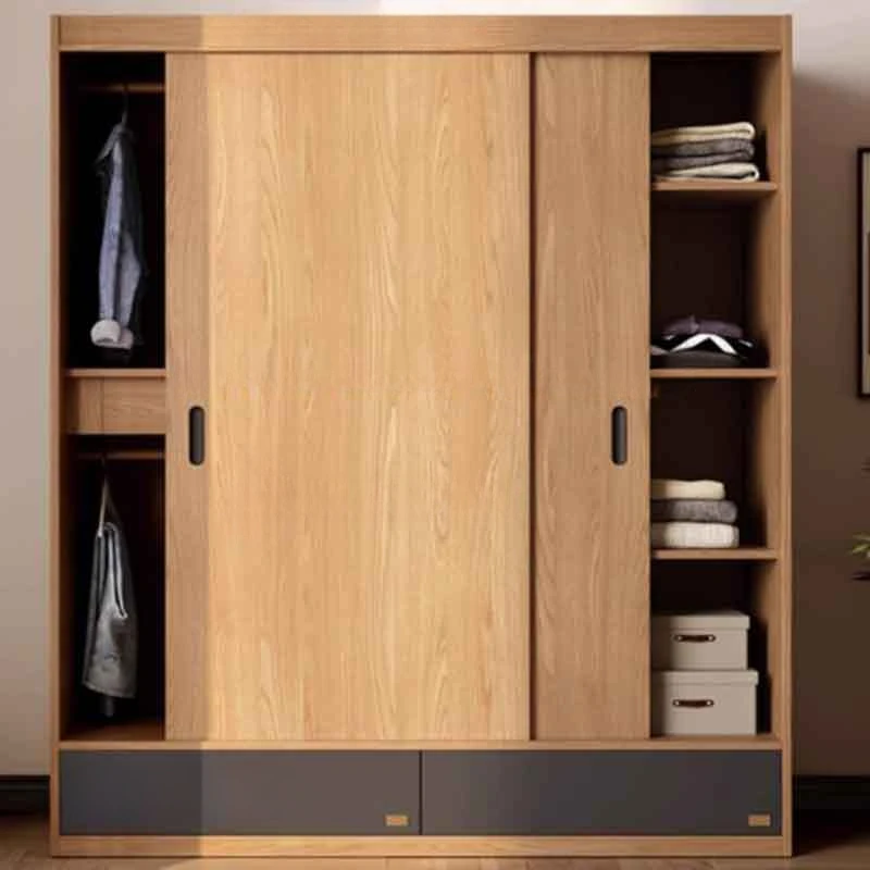 Multilayer Nordic Clothes Wardrobes Storage Metal Frame Sliding Bedroom Wardrobes Storage Room Szafa Na Ubrania Home Furniture image 4