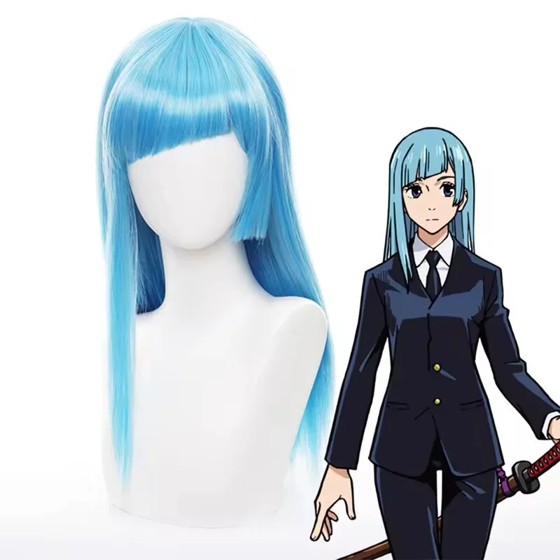 Miwa Kasumi Cosplay Jujutsu Kaisen Cosplay Wig Blue Long Hair Anime