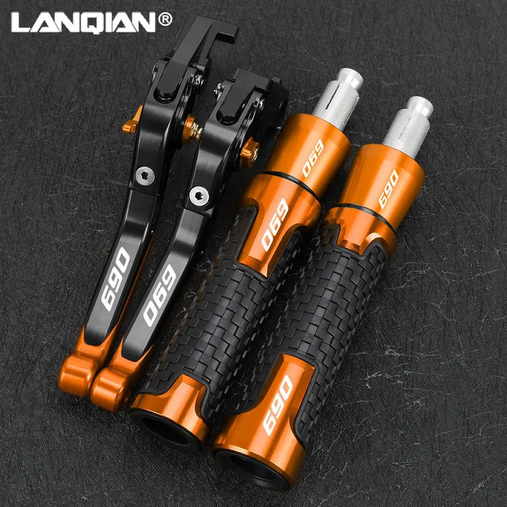 

Motorcycle Aluminum Extendable Brake Clutch Levers Handlebar Hand Grips ends For 690 DUKE 690 690DUKE 2014-2024 2023 2022 2021