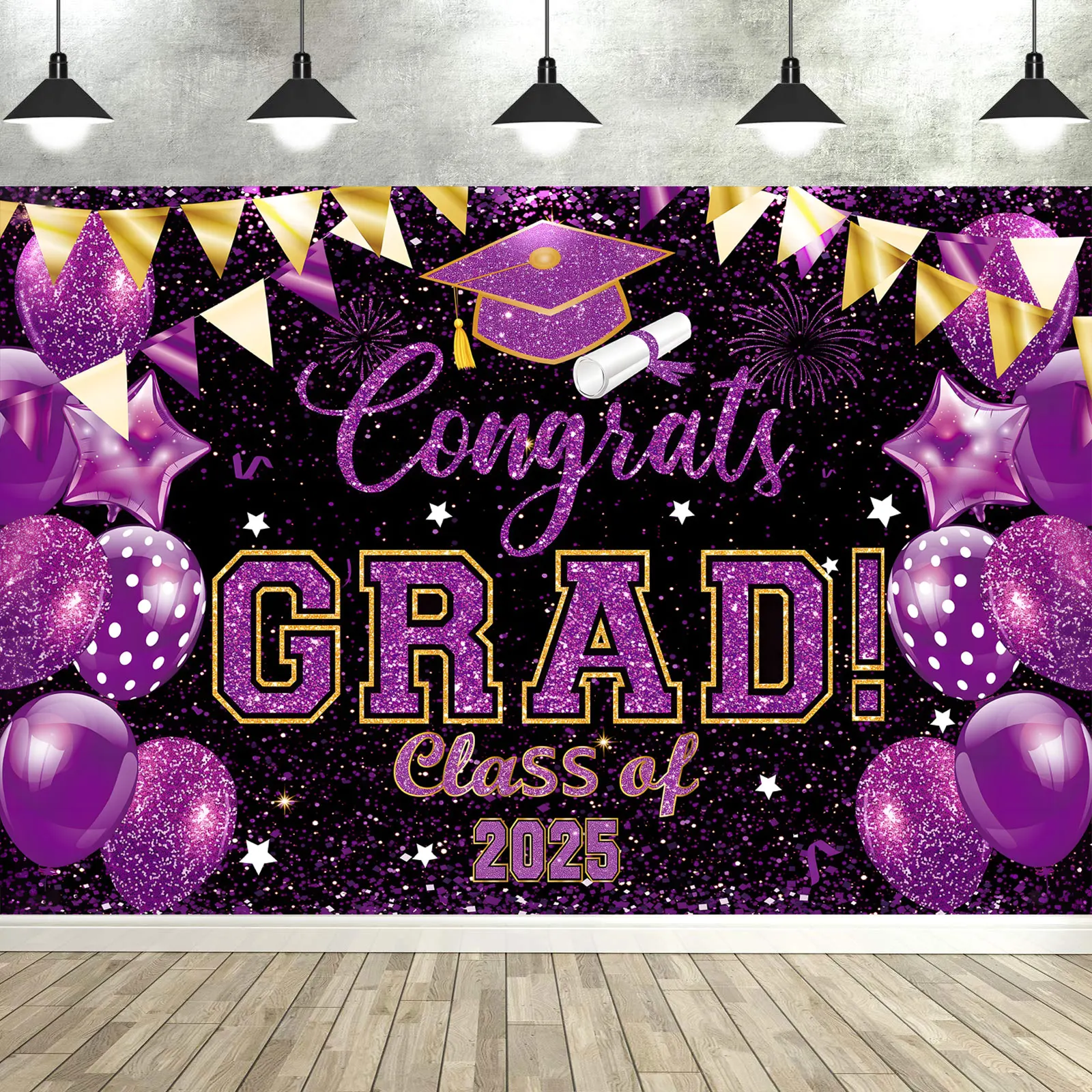 Graduation Decorations Backdrop Class of 2025 Banner Supplies Photographic Studio Photo Backgrounds Booth Props