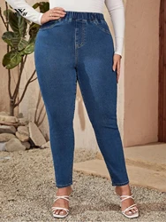 Jeans taglie forti per donna Jeans elasticizzati a vita alta donna matita Jeans Skinny elasticizzati a figura intera Jeans Curvy da donna 200kgs Jean per la mamma