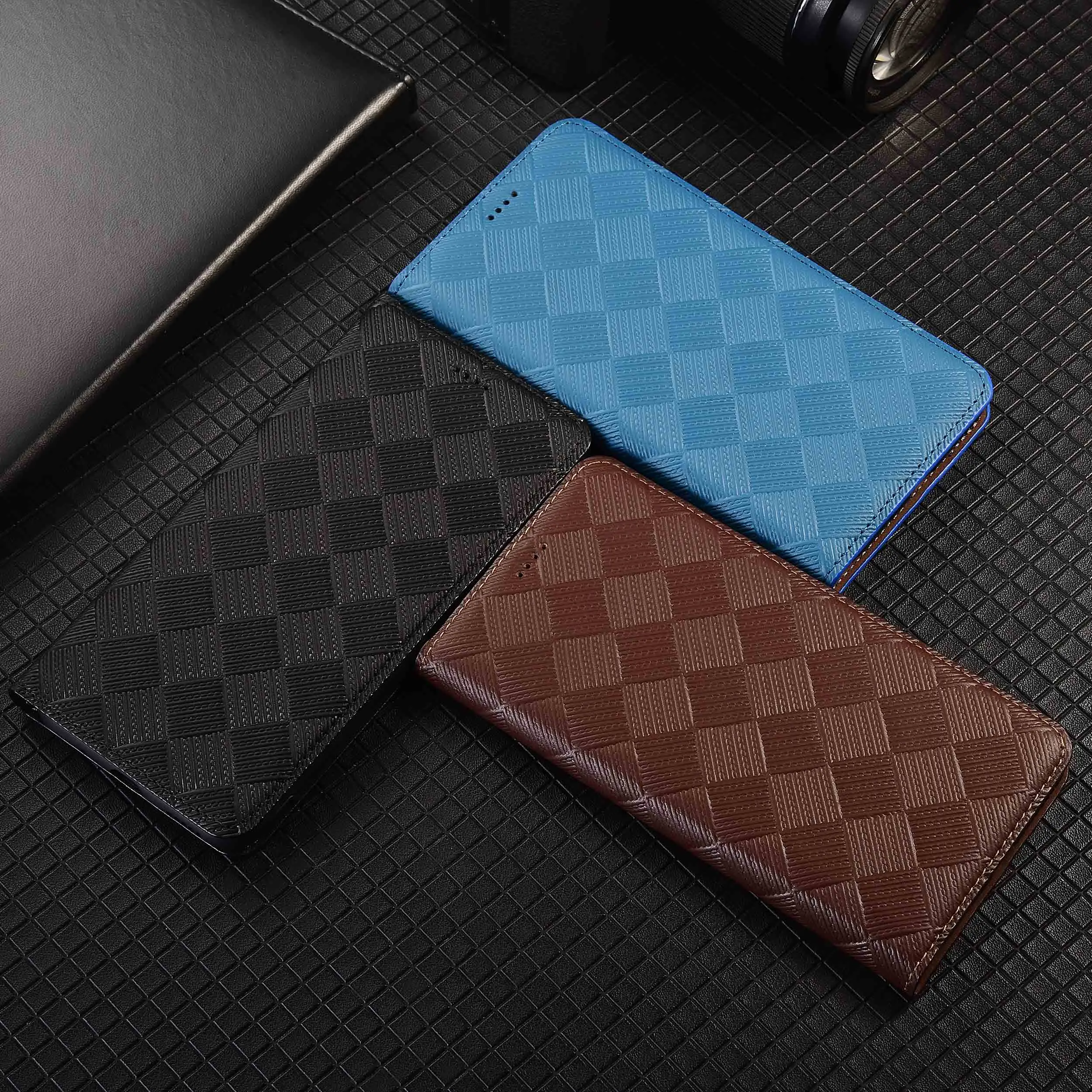 ل Honor Play 3 4 4T 5 5T 6T 7T Pro نمط متماسكة من محفظة جلدية حقيقية غطاء هاتف الوجه جلد البقر مقاومة للخدش عدم الانزلاق #4