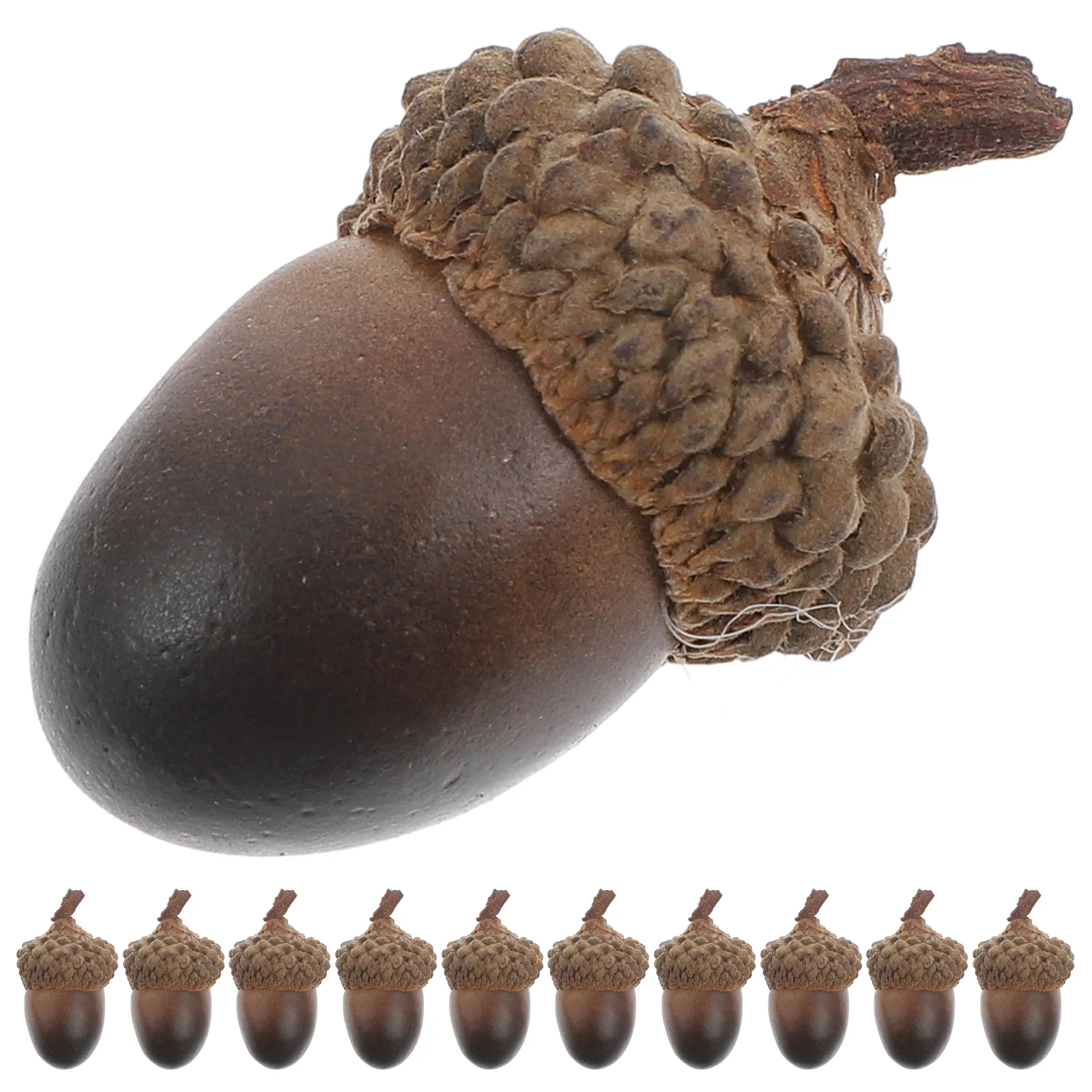 60 Pcs Fall Decorations for Home Mini Toys Decorative Acorns Accessories Artificial Nuts Dad