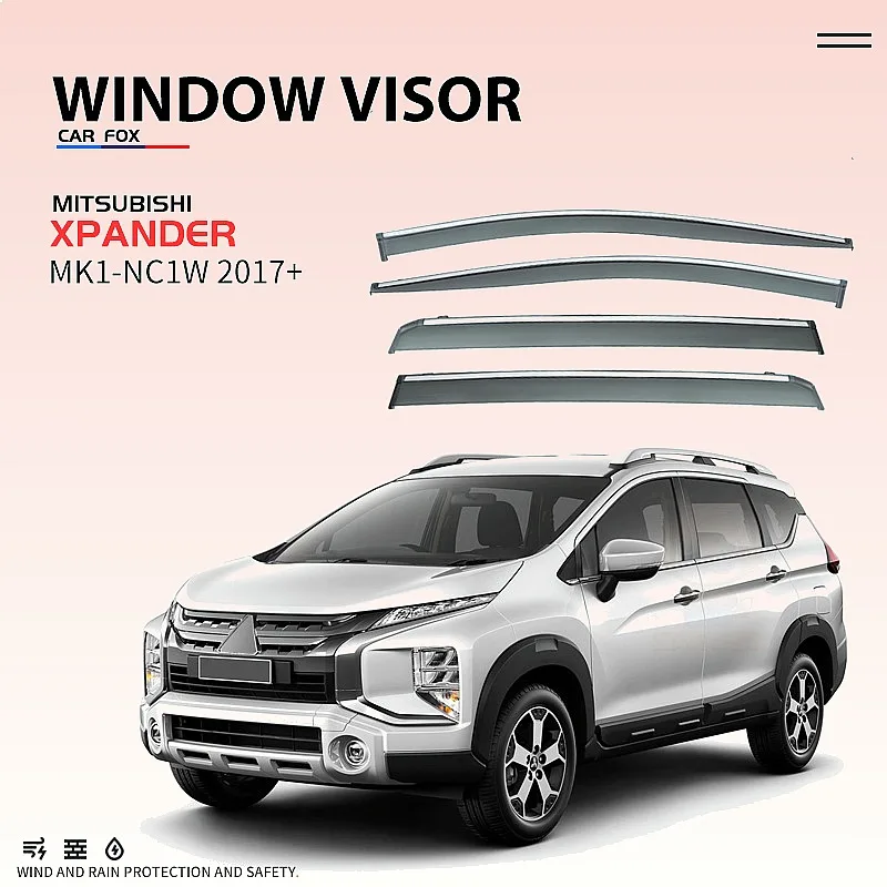 

For Mitsubishi Xpander 2017-2024 Car Window Visor Rain Sun Shade Side Windshield Awning Auto Accessories