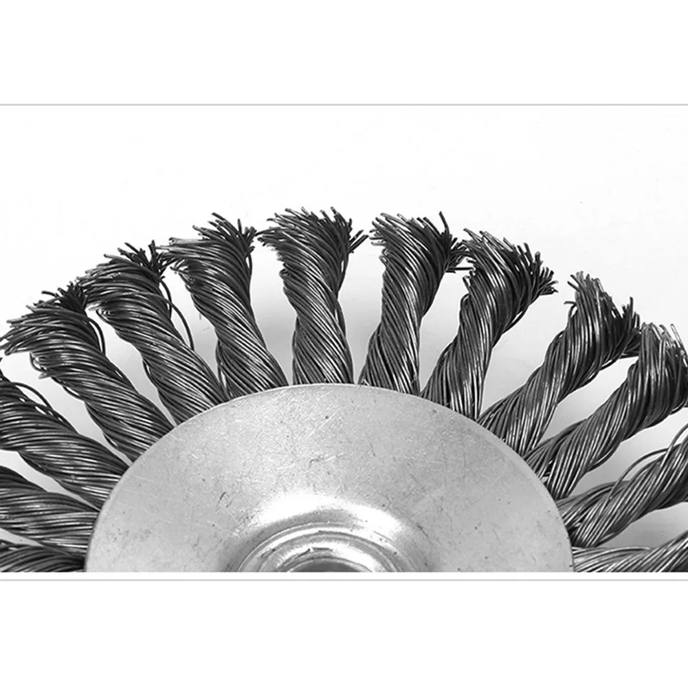 Heavy Duty Steel Wire Wheel Cup Brush for Angle Grinder Efficient Rust and Paint Removal M14*2 Mounting Thread