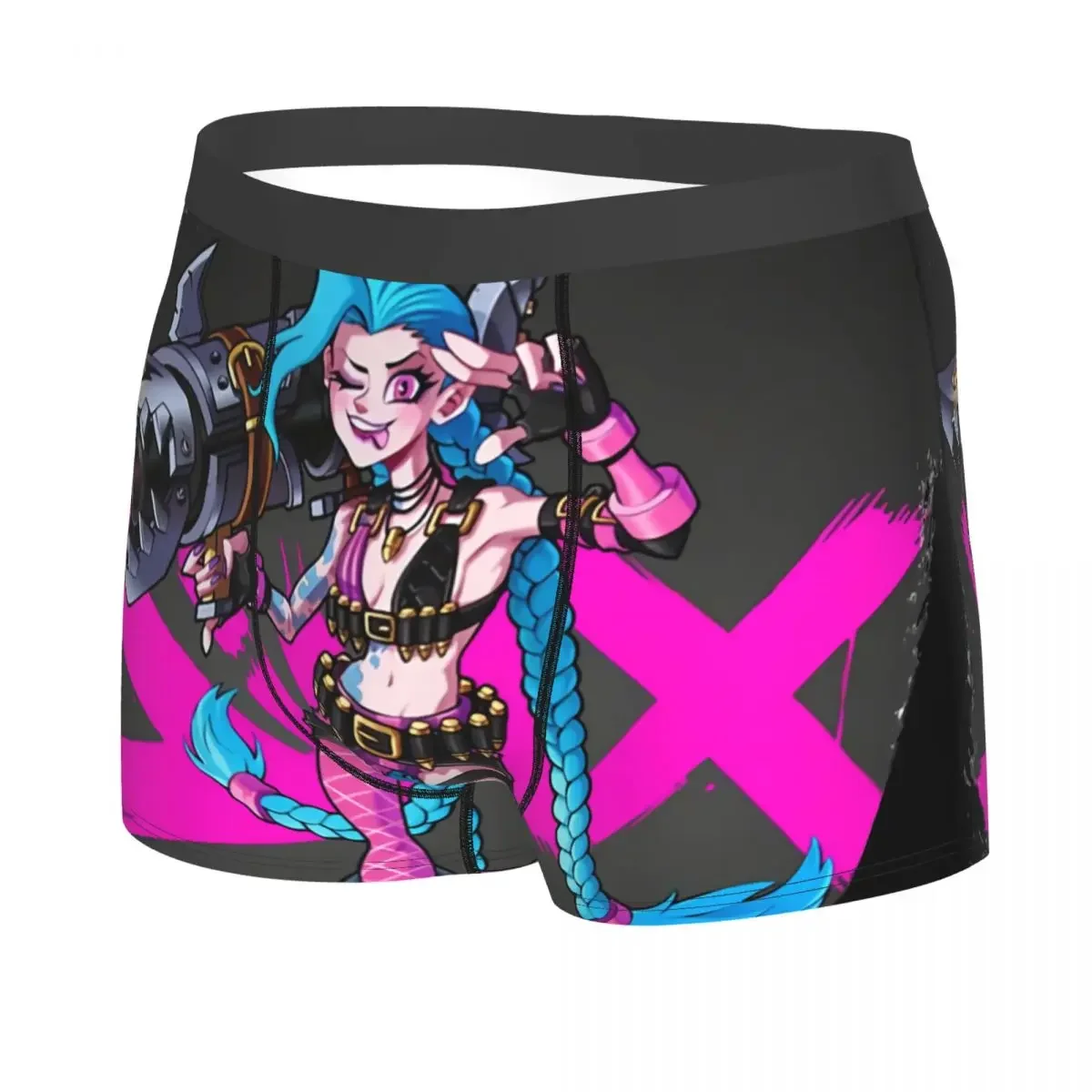 Jinx Pop Men Boxer Briefs Underwear Arcane  Animated Highly Breathable High Quality Gift Idea