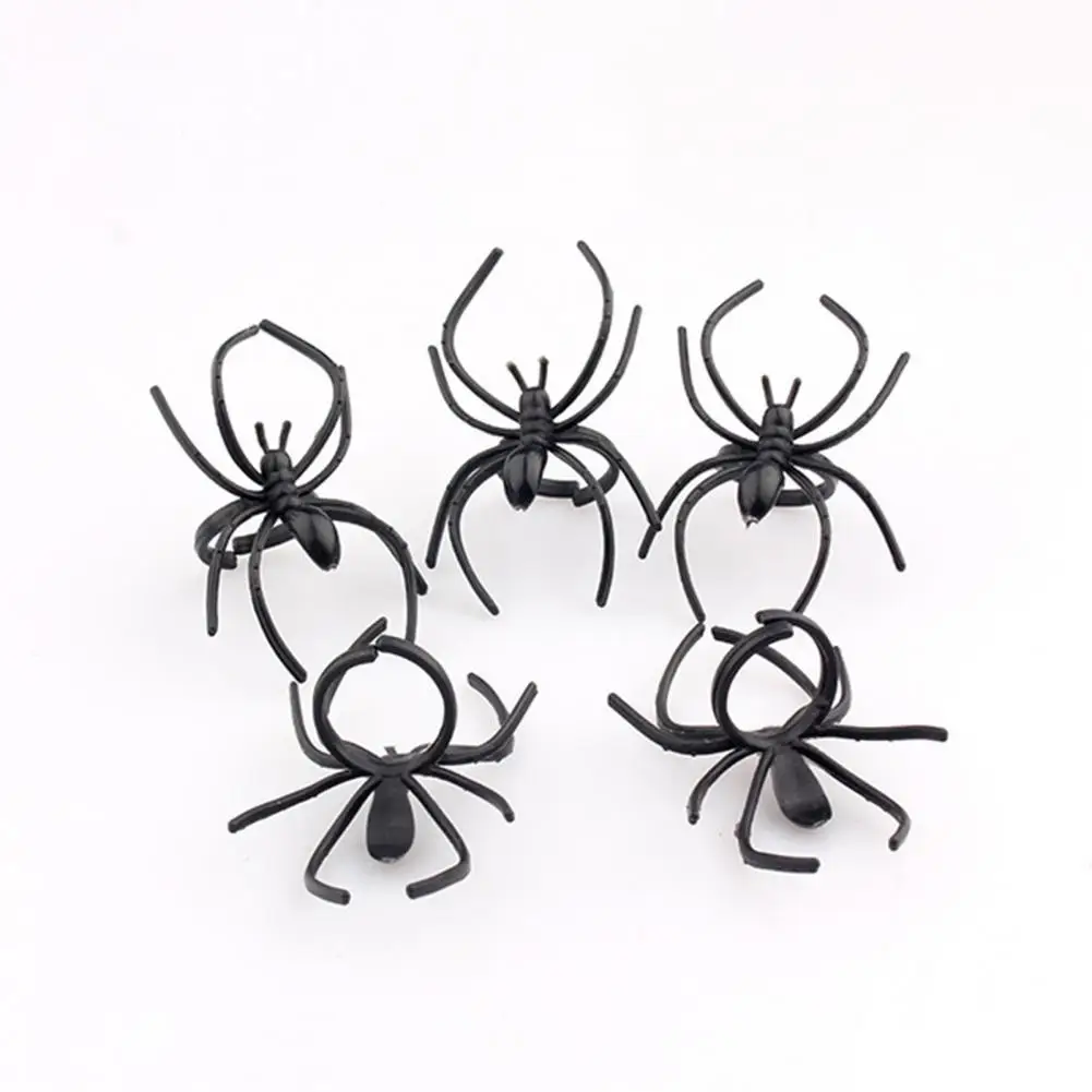 Spider Ring Halloween Spider Ring Party Decoration Spider Props Spider Web Decoration Finger Jewelry Hip Hop Rings Decoration