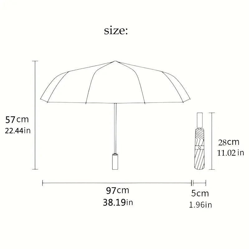 Music Lovers Automatic Umbrella, Compact Design with 8 Ribs,  Outdoor Leisure and Daily Use-ideal Gift