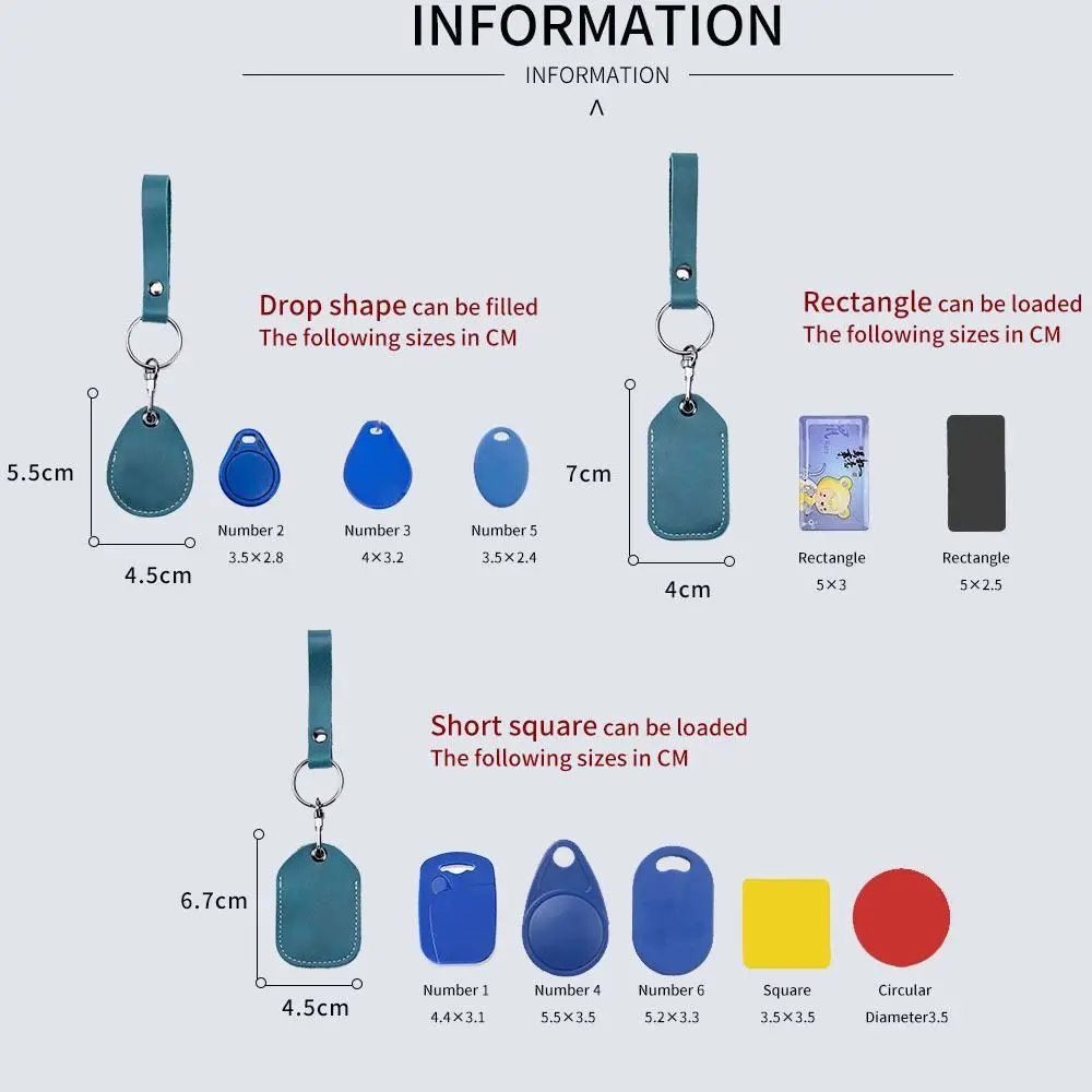 Accessories Card Holder Door Lock Clips Leather Key Holder Cow Leather Keychain Key Tag Ring ID Card Case