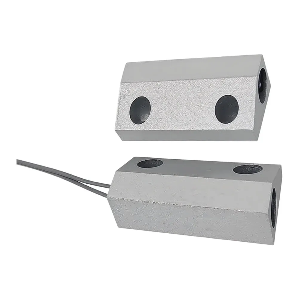 2PCS Magnetic Door Contact Sensors for Home Security Systems with 30-40mm Action Distance HC56 Silver 29.5x25mm