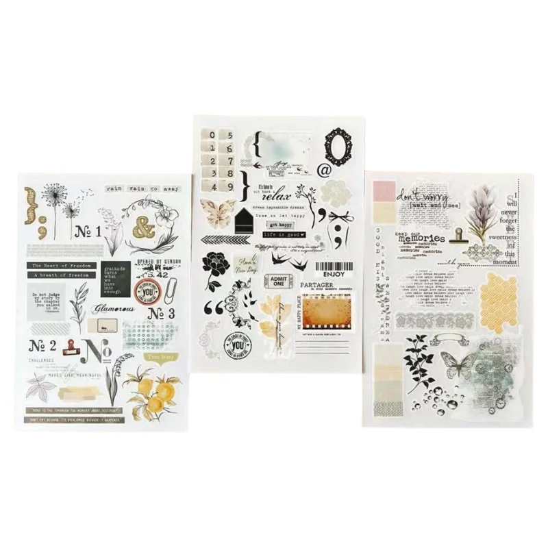 Vintage Aesthetic Scrapbooking Rub on Sticker