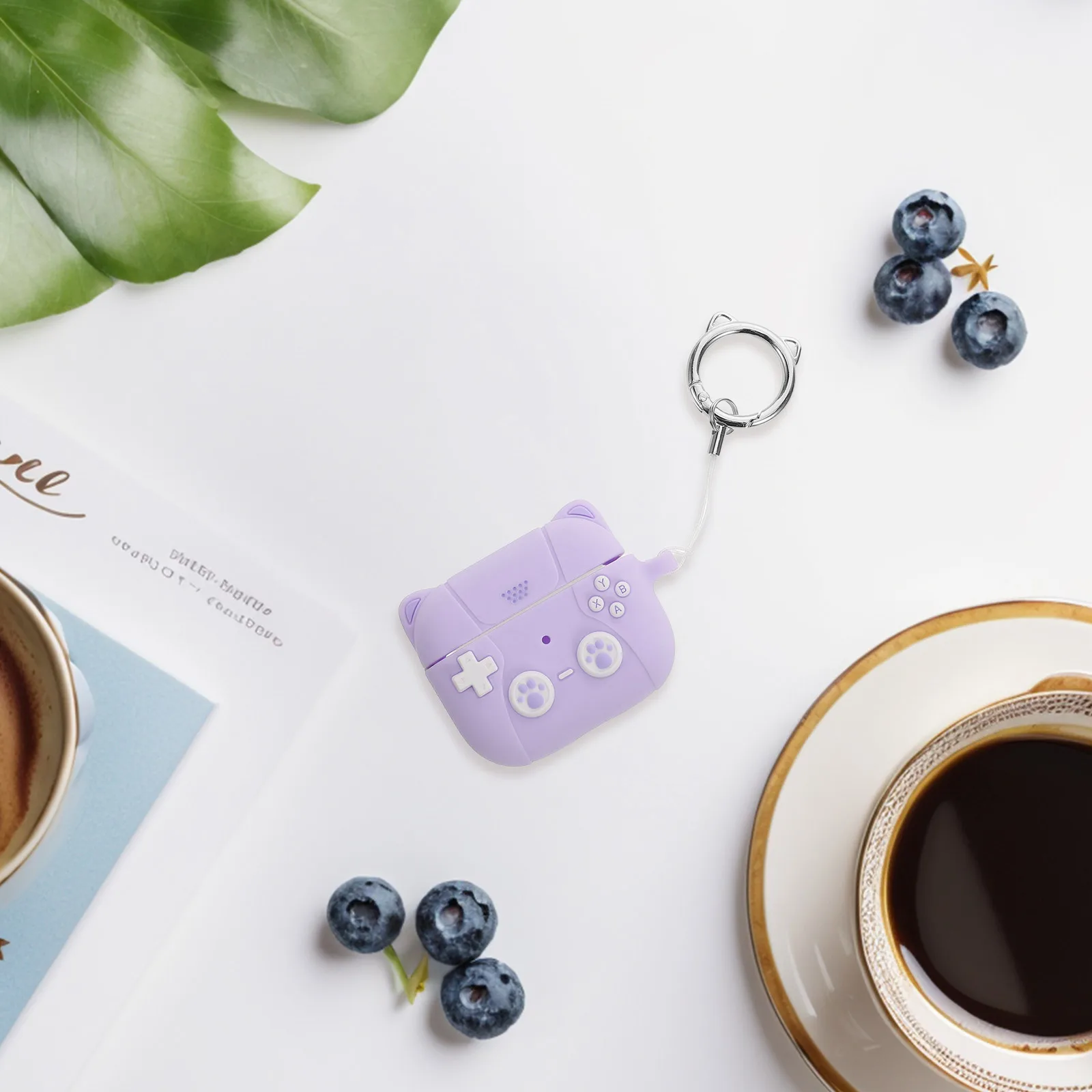 

Silicone Earphone Case Compatible With Airpods 3 Violet Durable Scratch Resistant Lightweight Earbud Protective Sleeve