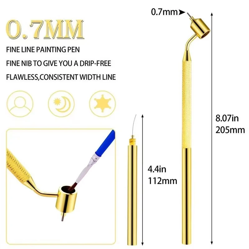 Detailing Fine Line Fluid Writer Paint Applicator Pen Car Scratch Repair Touch Up Slanting Precision Ruling Pen For Rock Chips