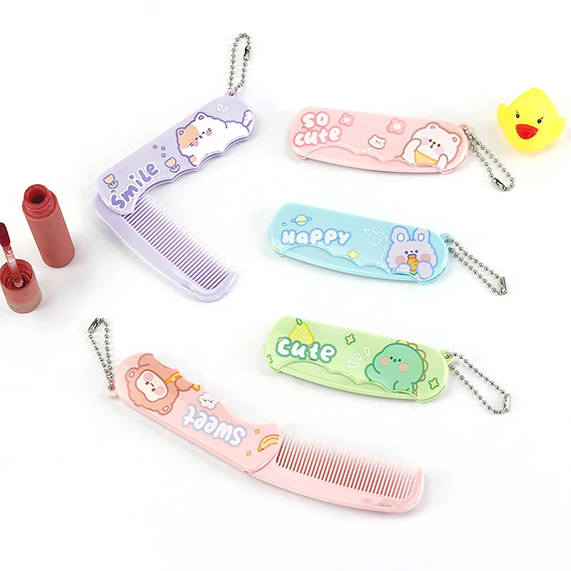 1pc Mini Baby Girls Hair Brush Cute Cartoon Bear Hair Comb Small Portable Kids Girl Hair Brush Hair Accessories