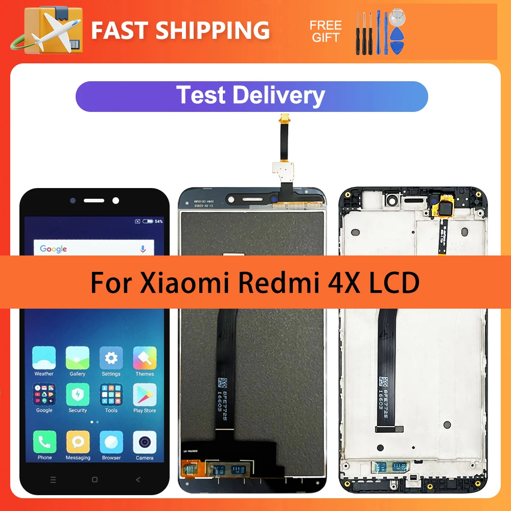 

5.0" LCD For Xiaomi Redmi 4X Display Touch Screen Digitizer Assembly With Frame For Redmi 4x Replacement Screen