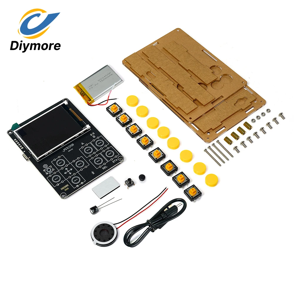 Handheld DIY Kit Game Console with Xiaozhi AI Voice Dialogue Built in 25 Classic Games Weather Clock Music Spectrum Electronic image 4