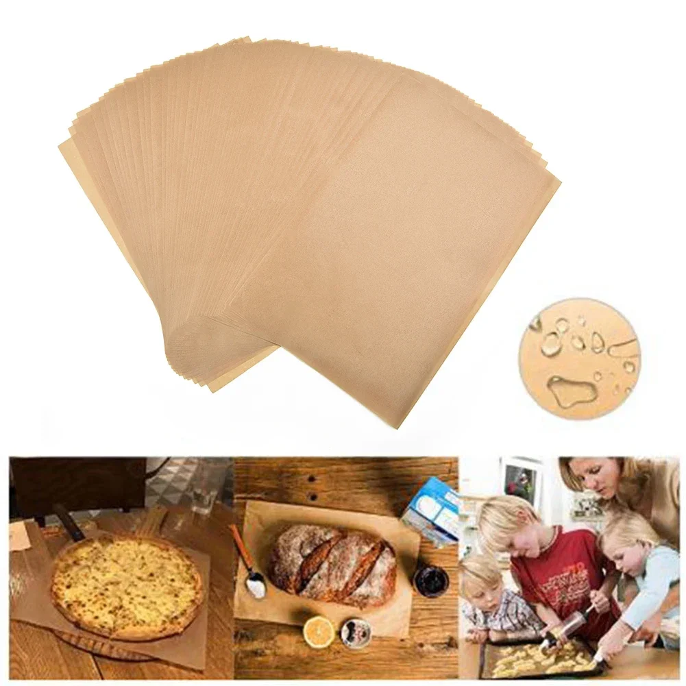 100pcs 20*30cm Baking Paper Parchment Baking Mat Sheet Thick Oven Resistant Bake Oil-proof Paper Non-stick Kitchen Baking Tool