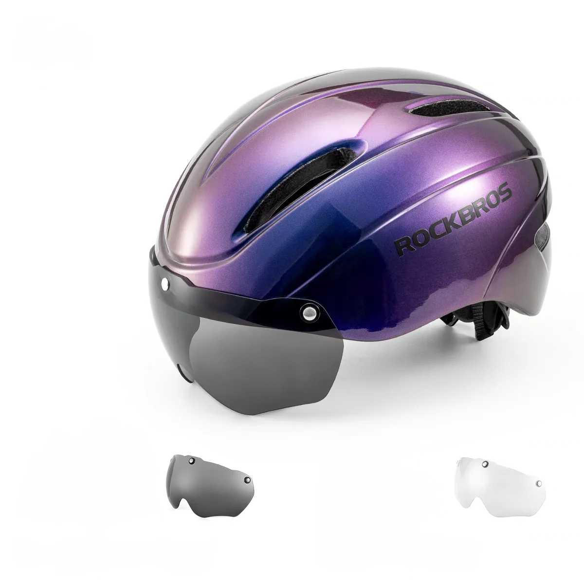 

Gradient Color Aerodynamic Cycling Helmet for Men Adult - Mountain Bike Safety Helmet with Goggles Integrated Molding