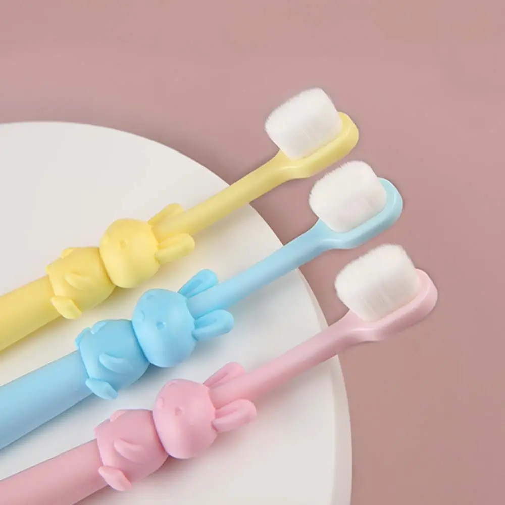 Extra Soft Children Good Cleaning Soft Floss Bristle Cartoon Handle Baby Toothbrush Micro-Nano Kids Toothbrush Oral Care Tool