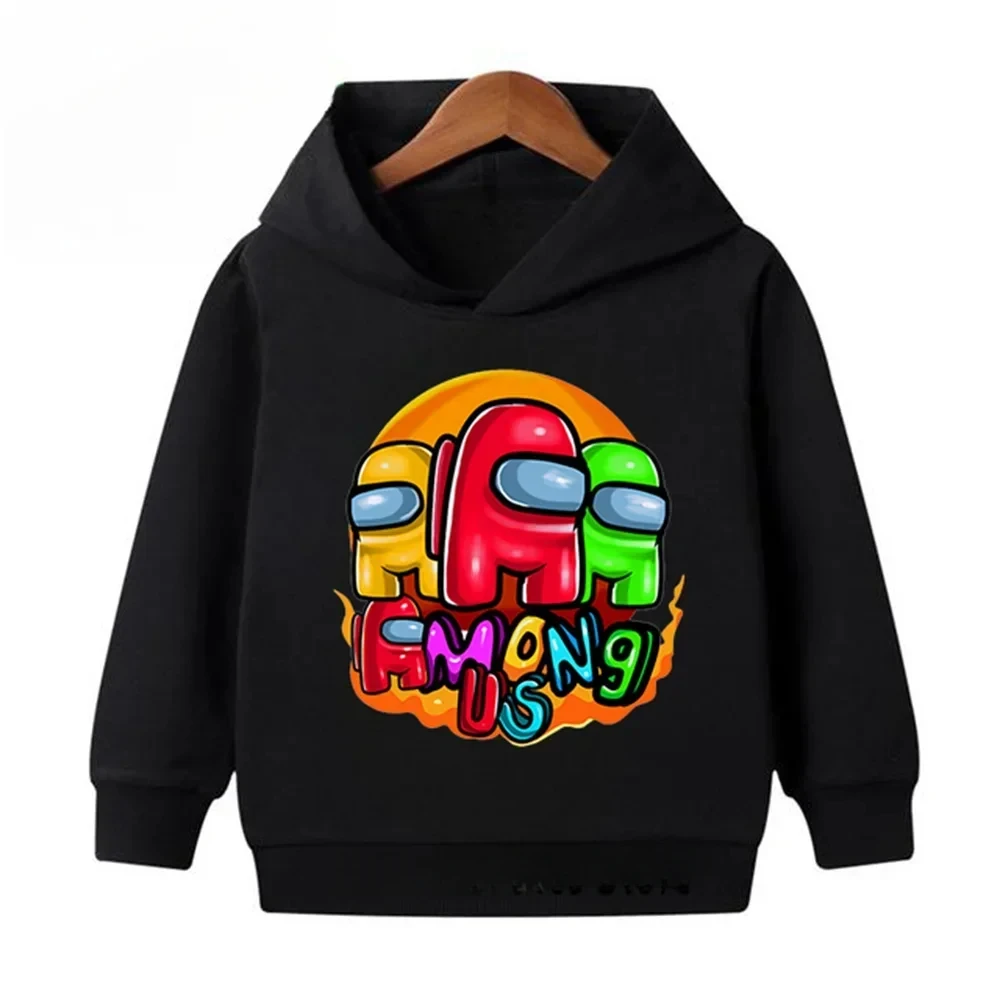 Fashion Game Print Hoodie for Kids Children Boys Long Sleeve Sweatshirt Baby Tops Girls Clothes 2-14 Years Streetwear Pullover