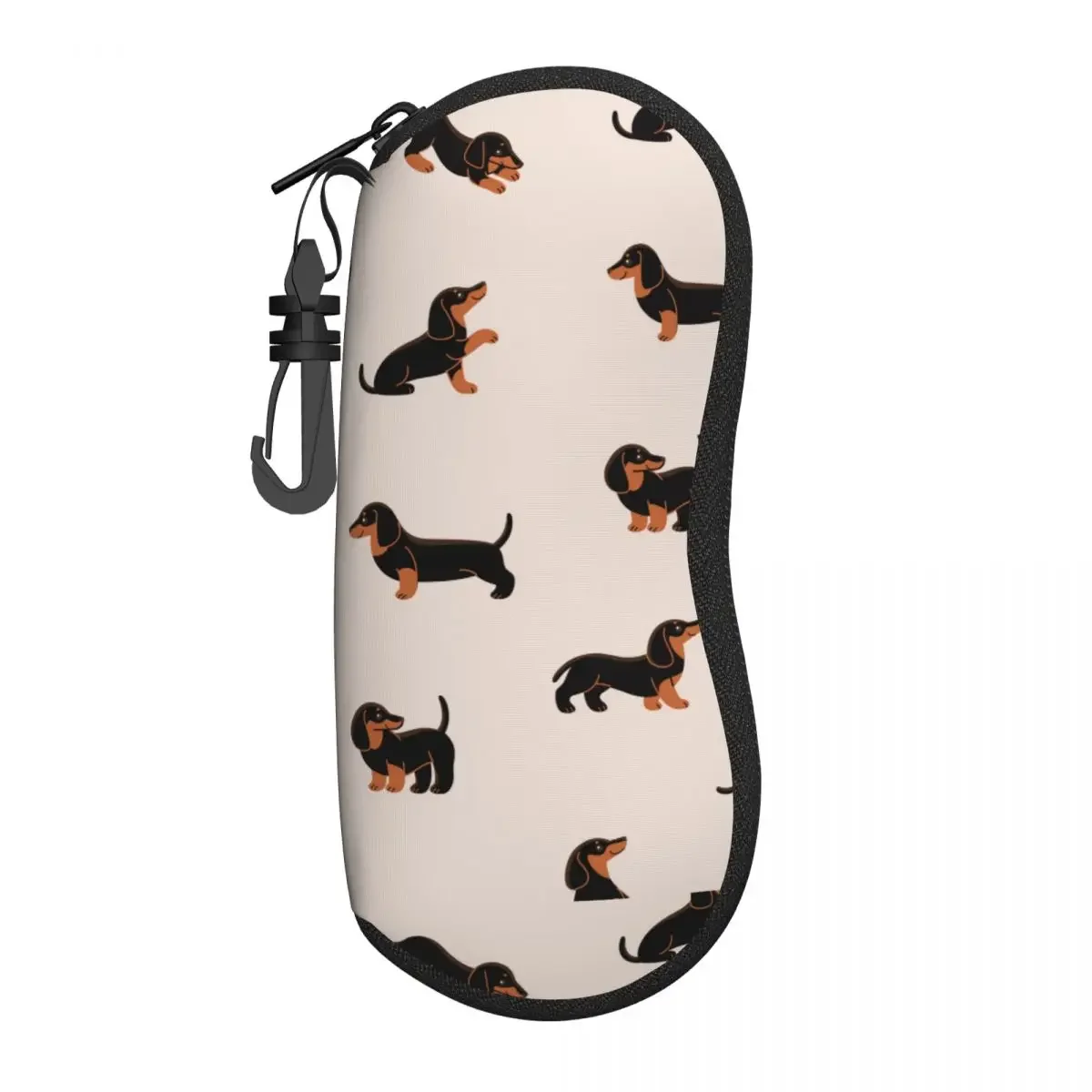 Cartoon Happy Dachshund Glasses Case Printing Dog Lover Glasses Storage Box Print Glasses Box