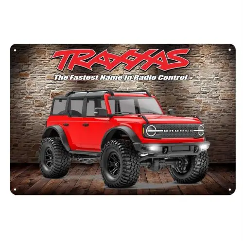 1pcs,Metal Poster Rc Car Tin Sign Plaque Traxxas Trx4 Bronco Rock Crawler