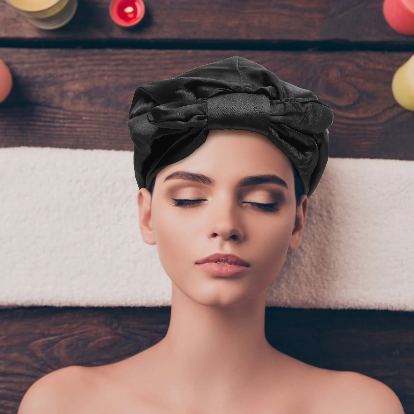 

Hair Bonnet Mens Sleeping Cap Beanie Hat Fashion for Bonnets Women Satin Miss Caps Large