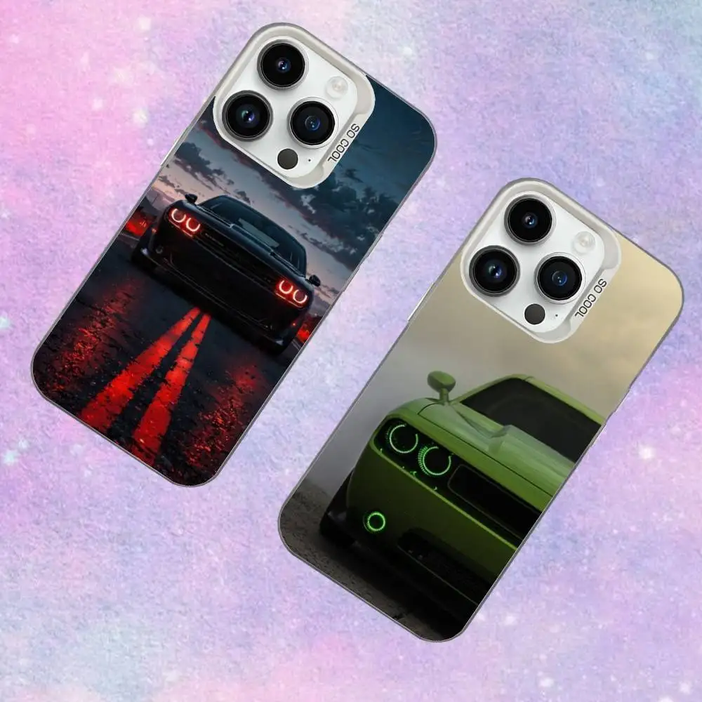 

D-Dodge-es Challenger S-R-T-TS Phone Case For iPhone 16,15,14,13,12,11,Mini,Pro,SE,MAX White Matte Shockproof Cover