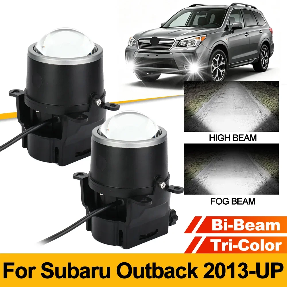 3inch Fog Light Bi-LED Projector Lens For Subaru Outback 2013-UP 6000K 4300K 3000K High+Low Beam Ultra Bright Fog Lamp