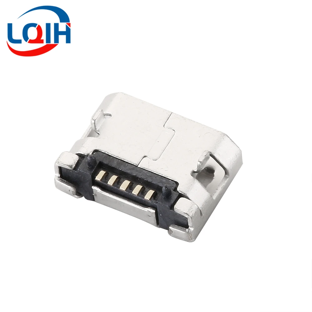 10PCS Micro USB 5S 5P B Female Plug Board Connector 5.9mm Short Pin with Column and Solder Pin  Boundless