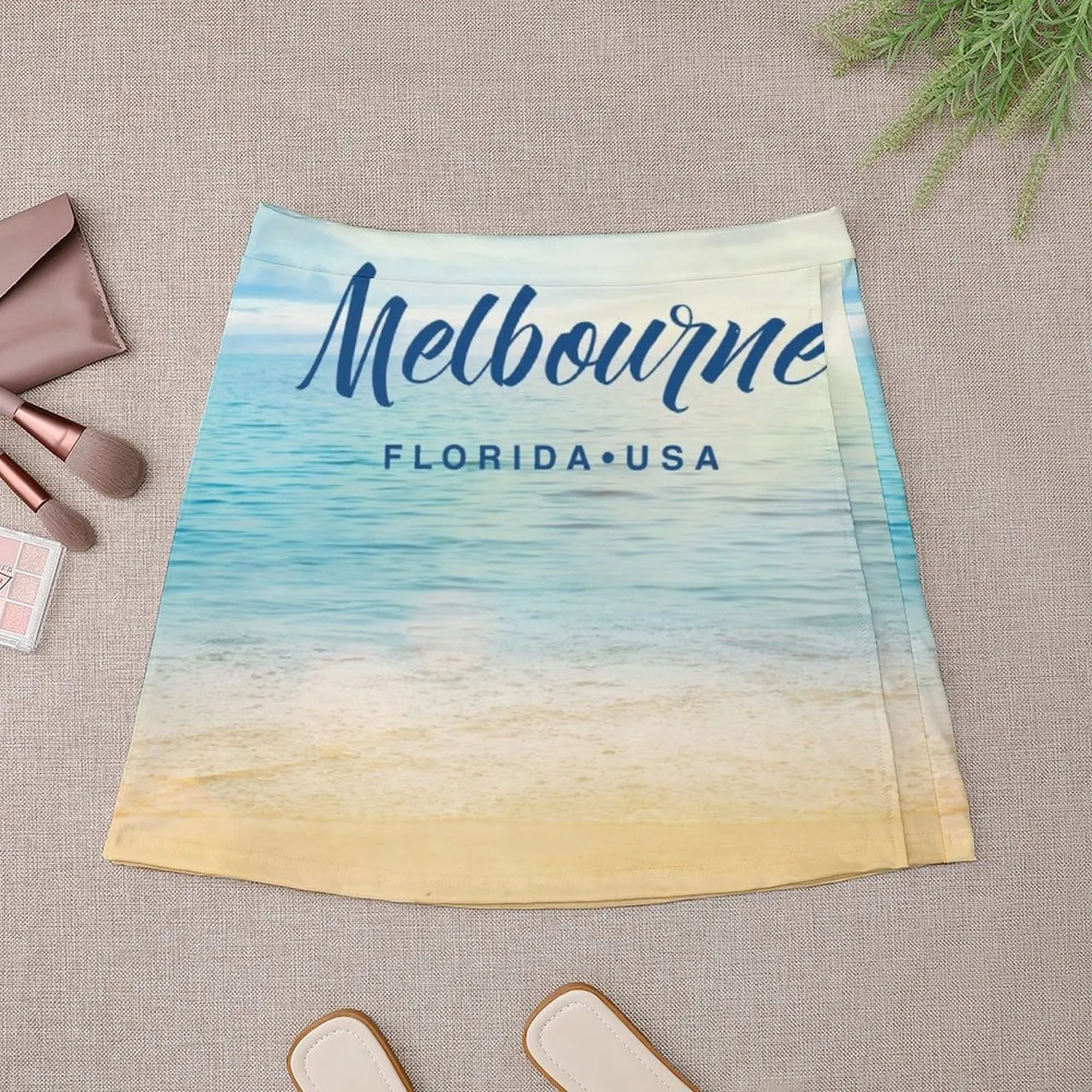 Melbourne Florida Seascape Mini Skirt skirts women summer 2025 korean summer clothes Mini Skirt