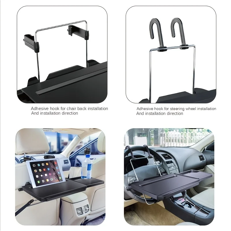 Car Table Tray Car Desk Dining Table Multi-purpose Laptop Desk Storage Shelf For Holding Food, Drinks, Laptops, Tablets And More