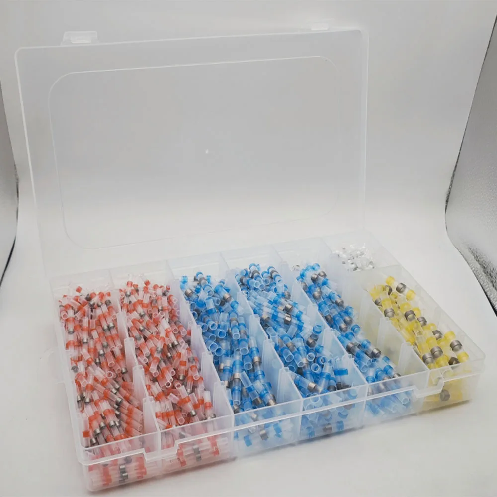 

800 шт., соединители для проводов с паяным уплотнением, термоусадочные соединители для припоя, изолированные водонепроницаемые соединители для припоя с термоусадочной головкой